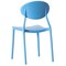 Modern Plastic Outdoor Dining Chair with Open Oval Back Design